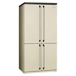 Smeg FQ960P 4-Door American Style Fridge Freezer, A+ Energy Rating, 92cm Wide, Cream